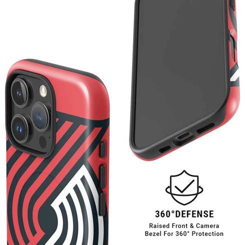 NBA Portland Trail Blazers Large Logo iPhone 16 Pro Magsafe Impact Case
